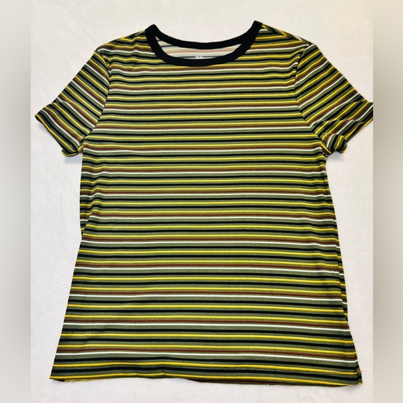 No Boundaries Tops - No Boundaries Multicolor Striped Short Sleeve Tee NWOT Size Large